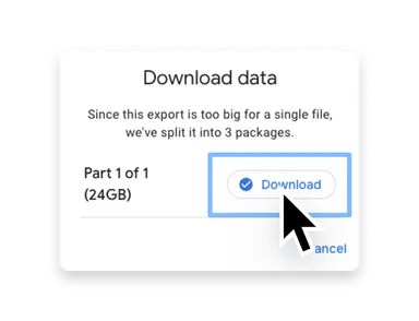 Download export files