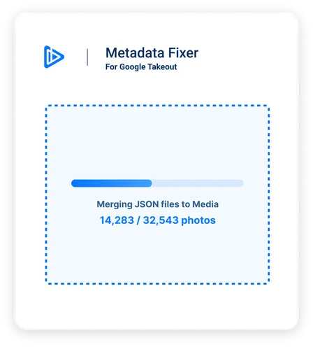 Metadata Fixer processing multiple photo files from Google Takeout