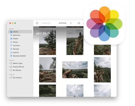 Import processed photos into Apple Photos iCloud library with correct dates
